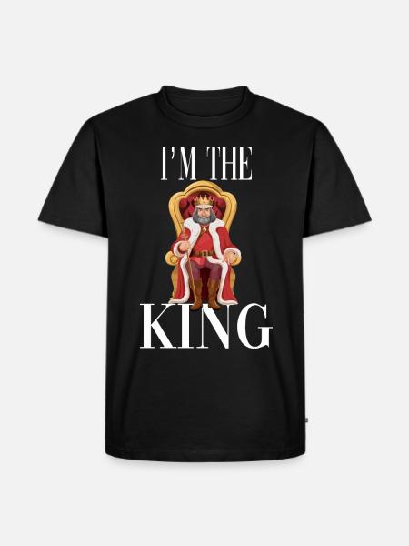 Ich bin der König - Männer Premium Bio T-Shirt - Schwarz