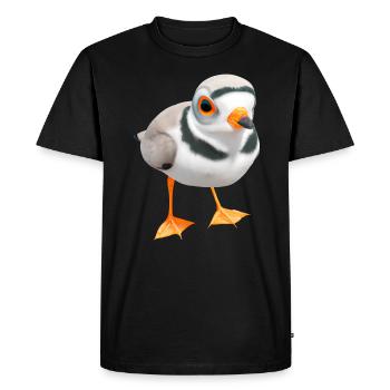 Pluvier à pieds jaunes - T-shirt Premium bio Homme - noir - Devant - Nico (187cm)
