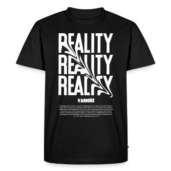 REALITY Black - T-shirt Premium bio Homme - noir - Devant - Nico (187cm)