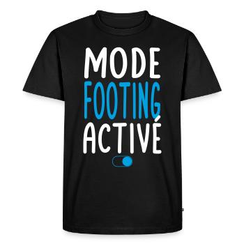 Mode Footing activé - Idée cadeau - T-shirt Premium bio Homme - noir - Devant - Nico (187cm)