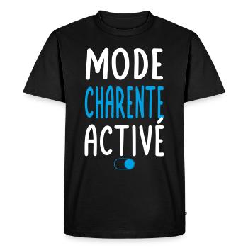 Mode Charente Activé - Idée Cadeau - T-shirt Premium bio Homme - noir - Devant - Nico (187cm)