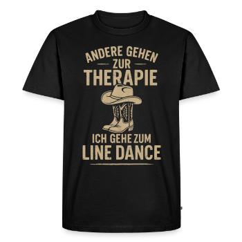 Andere Gehen Zur Therapie Ich Line Dance Linedance - Männer Premium Bio T-Shirt - Schwarz - Vorne - Nico (187cm)