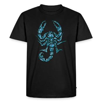 Scorpion, bleue, DD - T-shirt Premium bio Homme - noir - Devant - Nico (187cm)