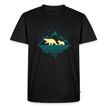 Ours polaire du pôle Nord - T-shirt Premium bio Homme - noir - Devant - Nico (187cm)