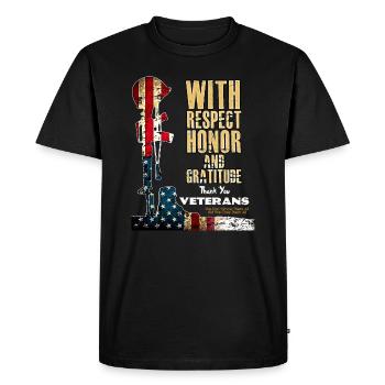 Veteran We Don't Know Them All But We Owe Them All - Men's Premium Organic T-Shirt - black - Front - Nico (187cm)