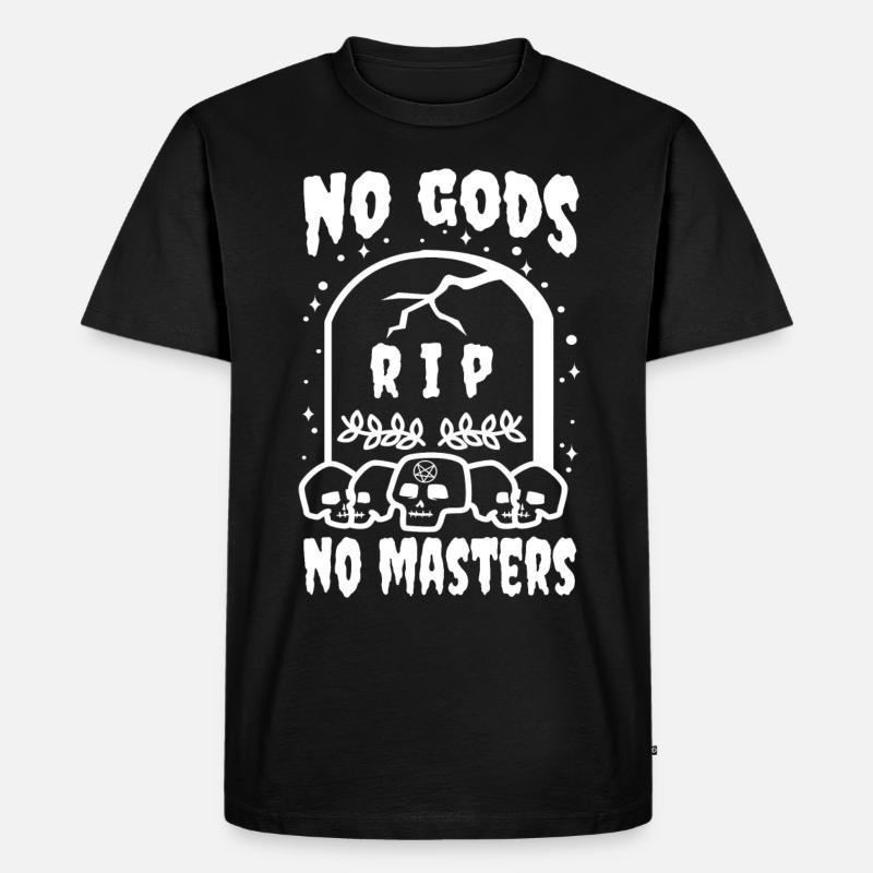 No Gods No Masters - Männer Premium Bio T-Shirt - Schwarz