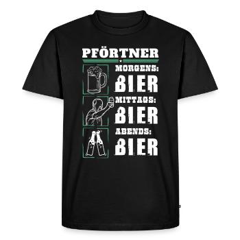 My daily routine as a doorman - Men's Premium Organic T-Shirt - black - Front - Nico (187cm)
