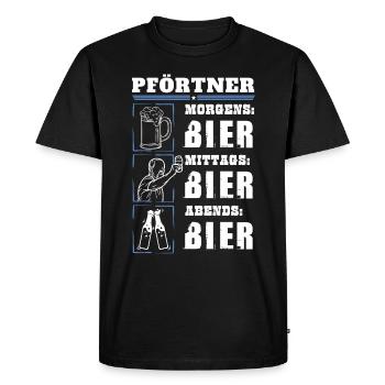 My daily routine as a doorman - Men's Premium Organic T-Shirt - black - Front - Nico (187cm)