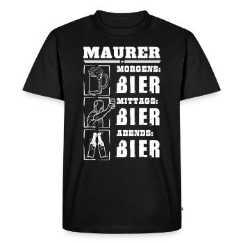 My daily routine as a bricklayer - Men's Premium Organic T-Shirt - black - Front - Nico (187cm)