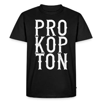PROKOPTON Stoicism - Men's Premium Organic T-Shirt - black - Front - Nico (187cm)
