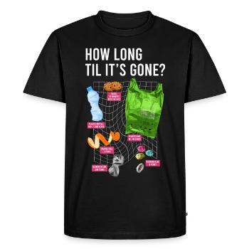 Réduire, Réutiliser, Recycler, Recycler, Recycler, Jour de la Terre - T-shirt Premium bio Homme - noir - Devant - Nico (187cm)