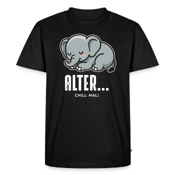 Chill out - Men's Premium Organic T-Shirt - black - Front - Nico (187cm)