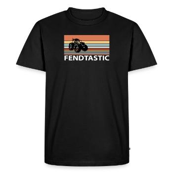 Fendtastic tractor saying for farmers and farmers - Men's Premium Organic T-Shirt - black - Front - Nico (187cm)