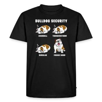 Bulldog Security - T-shirt Premium bio Homme - noir - Devant - Nico (187cm)