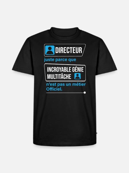 incroyable génie multitâche directeur - T-shirt Premium bio Homme - noir