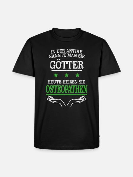 osteopathie lustig - Männer Premium Bio T-Shirt - Schwarz