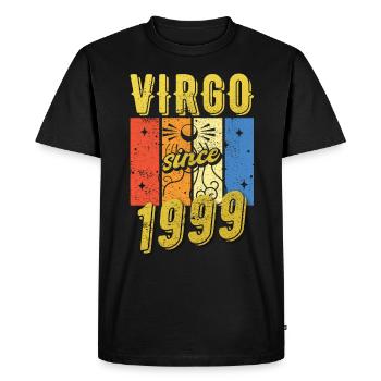 Vierge 1999 Cadeau d’anniversaire du zodiaque - T-shirt Premium bio Homme - noir - Devant - Nico (187cm)
