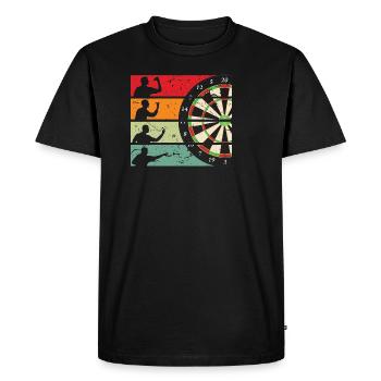 Fléchettes vintage Fléchettes Fléchettes cadeau - T-shirt Premium bio Homme - noir - Devant - Nico (187cm)