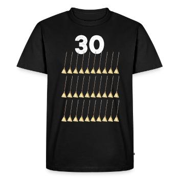 Anniversary thirty years 30 Brooms - Men's Premium Organic T-Shirt - black - Front - Nico (187cm)