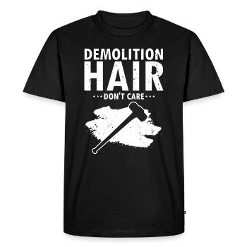 Démolition et rénovation de maisons - T-shirt Premium bio Homme - noir - Devant - Nico (187cm)