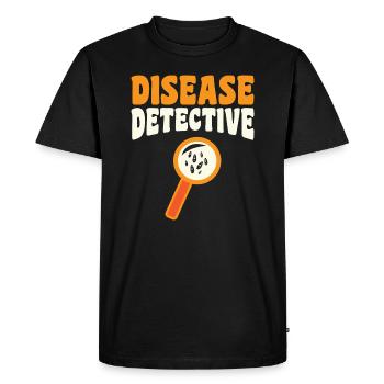 Disease Detective - Funny Epidemiologist - Men's Premium Organic T-Shirt - black - Front - Nico (187cm)