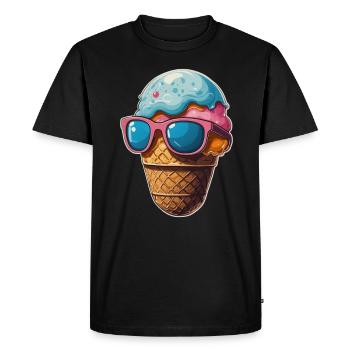 Popsicles with sunglasses - Cool summer style - Men's Premium Organic T-Shirt - black - Front - Nico (187cm)