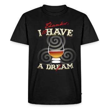 Funny Whisky Shirt Dram - Men's Premium Organic T-Shirt - black - Front - Nico (187cm)