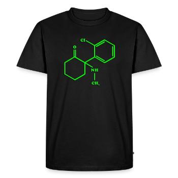 Ketamine - Men's Premium Organic T-Shirt - black - Front - Nico (187cm)
