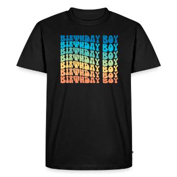 Birthday Boy - Groovy Retro Vintage Birthday - T-shirt Premium bio Homme - noir - Devant - Nico (187cm)
