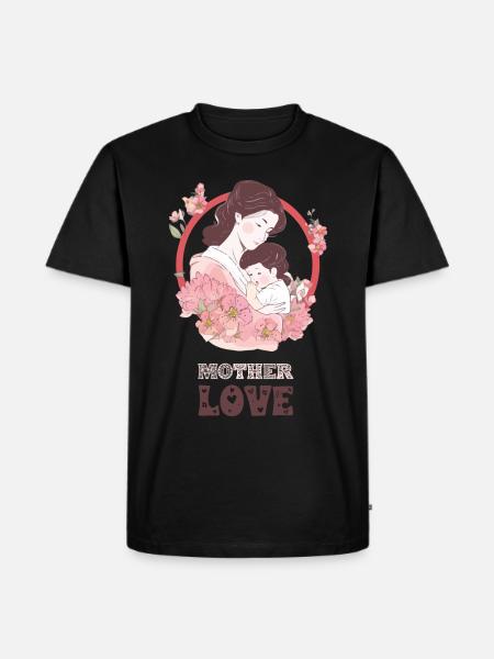 Mutterliebe - Männer Premium Bio T-Shirt - Schwarz