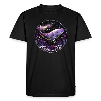 Baleine, Mer, Baleine, Sous l’eau, Coraux, Nature - T-shirt Premium bio Homme - noir - Devant - Nico (187cm)