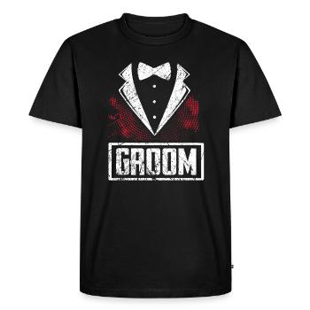 jeune marié - T-shirt Premium bio Homme - noir - Devant - Nico (187cm)