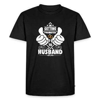 jeune marié - T-shirt Premium bio Homme - noir - Devant - Nico (187cm)