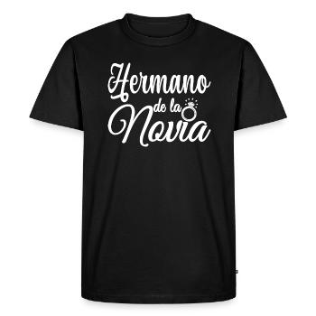 Hermano de la Novia Bride's Brother Wedding Gift - Men's Premium Organic T-Shirt - black - Front - Nico (187cm)