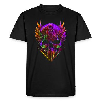 Crâne - T-shirt Premium bio Homme - noir - Devant - Nico (187cm)