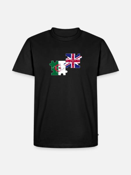 Algeria British flag British Algerian - Men's Premium Organic T-Shirt - black