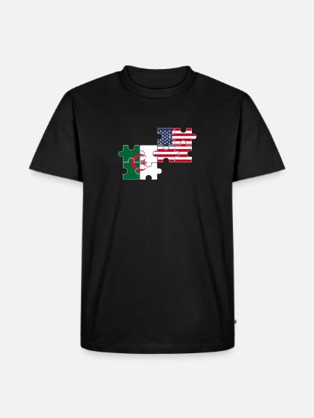 Albania USA Flag Albanian - Men's Premium Organic T-Shirt - black