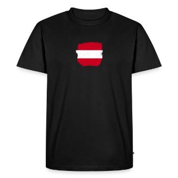 Autriche Drapeau autrichien Autrichien - T-shirt Premium bio Homme - noir - Devant - Nico (187cm)
