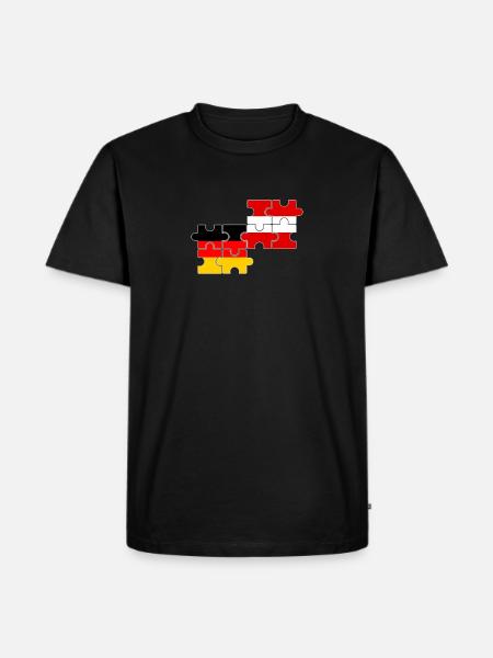 Austria Germany Flag German Austrian - Men's Premium Organic T-Shirt - black