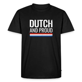 Dutch And Proud Dutch flag Netherlands - Men's Premium Organic T-Shirt - black - Front - Nico (187cm)