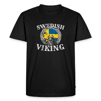 Viking suédois Suède Drapeau suédois Vikings - T-shirt Premium bio Homme - noir - Devant - Nico (187cm)