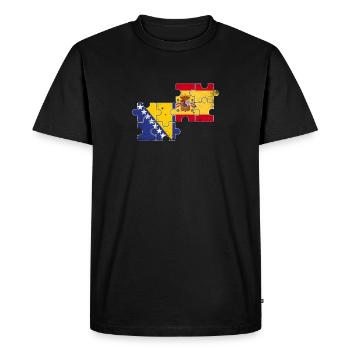 Bosnia Spain Vintage Flag Spanish Bosnians - Men's Premium Organic T-Shirt - black - Front - Nico (187cm)