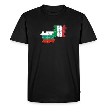 Bulgaria Italy Vintage Flag Bulgarian - Men's Premium Organic T-Shirt - black - Front - Nico (187cm)