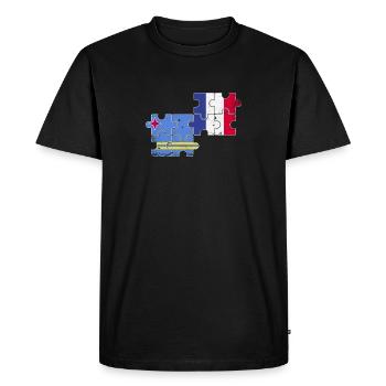 Aruba France Vintage Flag Aruban - T-shirt Premium bio Homme - noir - Devant - Nico (187cm)
