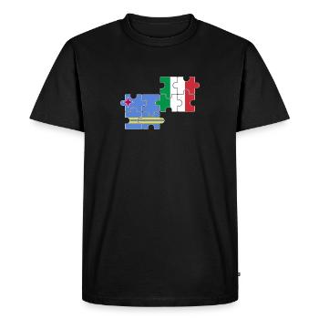 Aruba Italie Drapeau Aruban - T-shirt Premium bio Homme - noir - Devant - Nico (187cm)