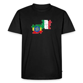 Ethiopia Italy Flag Ethiopia - Men's Premium Organic T-Shirt - black - Front - Nico (187cm)