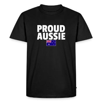 Fier drapeau australien de l’Australie australienne - T-shirt Premium bio Homme - noir - Devant - Nico (187cm)
