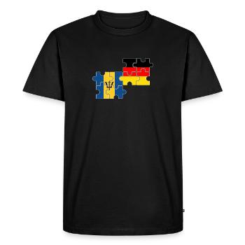 Barbade Allemagne Drapeau Barbadien - T-shirt Premium bio Homme - noir - Devant - Nico (187cm)