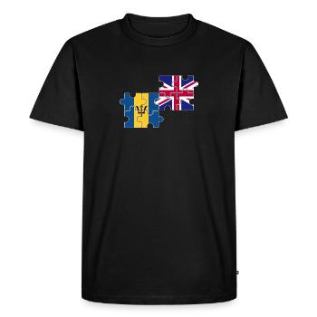 Barbade Drapeau du Royaume-Uni Barbade britannique - T-shirt Premium bio Homme - noir - Devant - Nico (187cm)