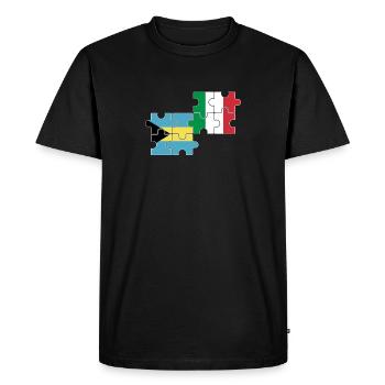 Bahamas Italie Drapeau Bahamaer italien - T-shirt Premium bio Homme - noir - Devant - Nico (187cm)